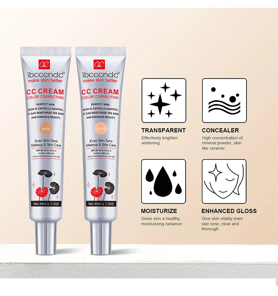 Female Makeup Base ErborianCC Cream Concealer Full Coverage Foundation Cream for Face Cosmetics Moisture Beauty Health