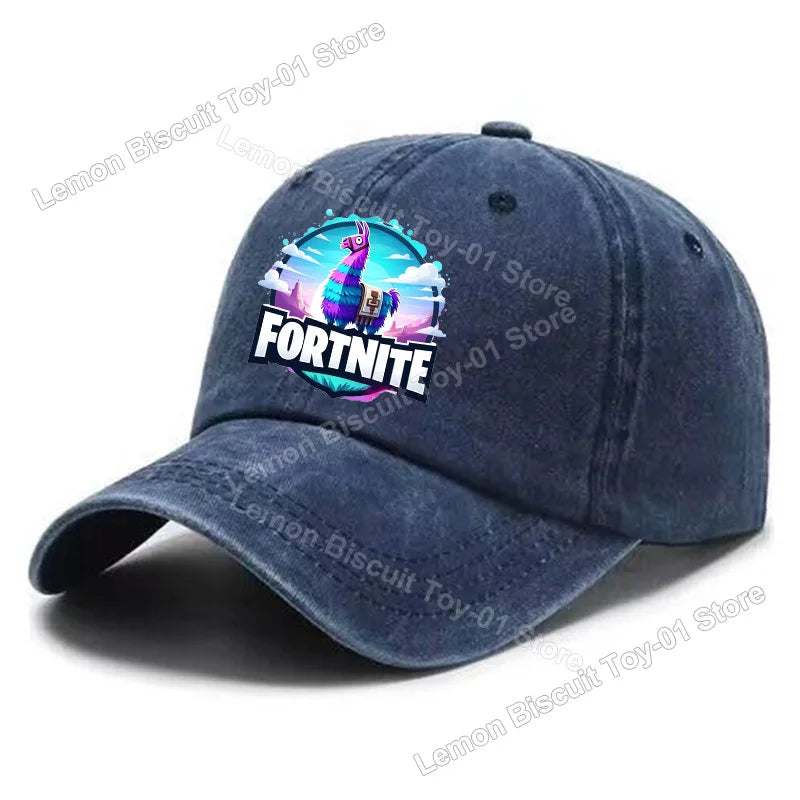 Fortnites Series Adult Baseball Cap Adjustable Hot Men Women Hat Washed Denim Retro Sun Visor Outdoor Sport Accessories Gifts