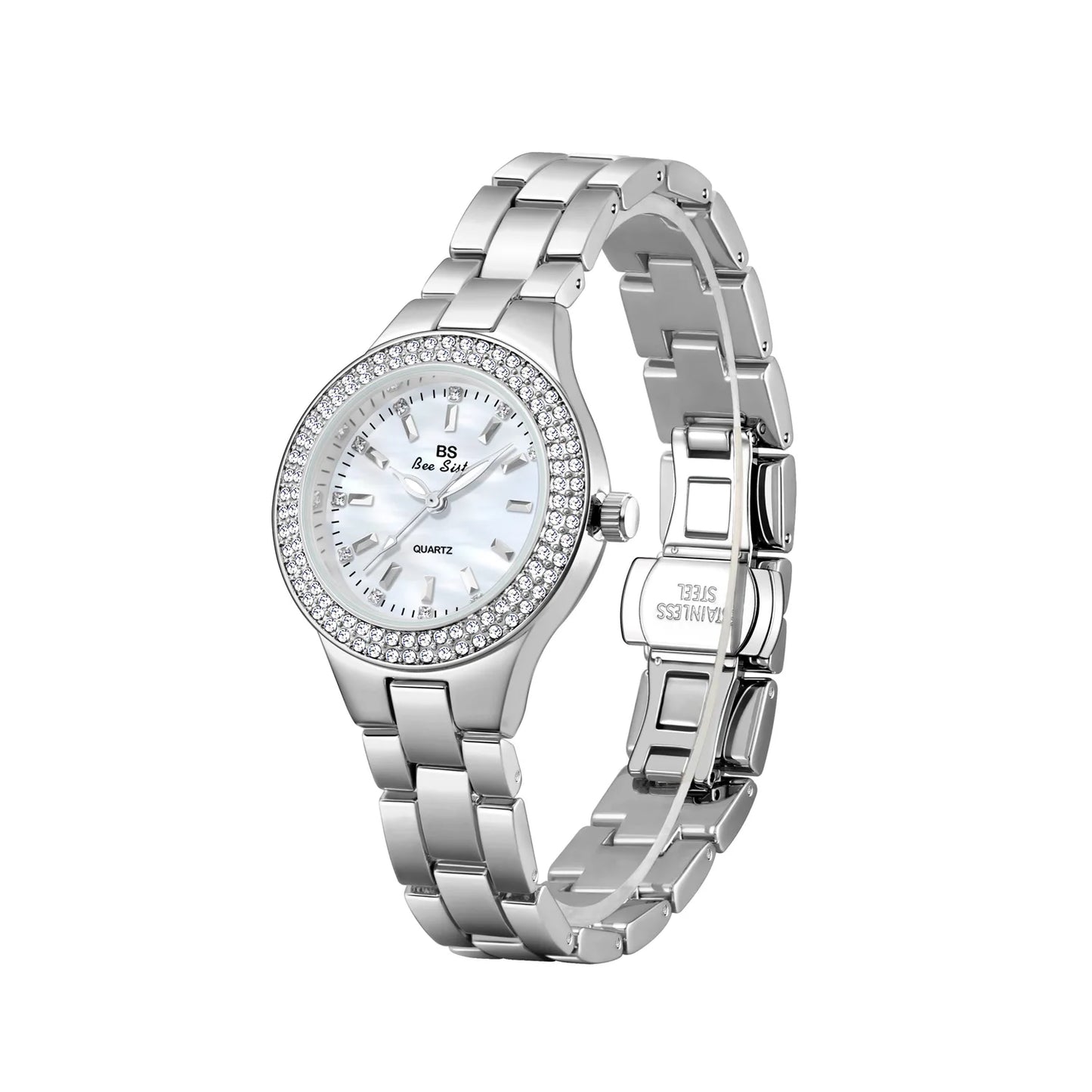 Luxury Elegant Quartz Watches Women High Quality Diamond Dial Ladies Watch Fashion Stainless Steel Bracelet Women's Wristwatch