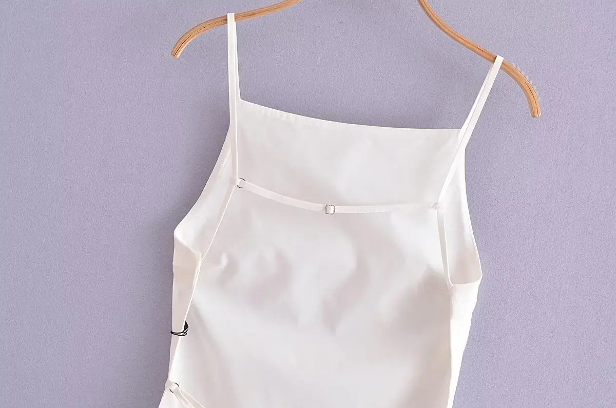 HXAO Women Top 2024 Lace Up Backless Camisole Top Women Cheap clothes Sexy Fashion Tanks & Camis Crop top Women White Black top