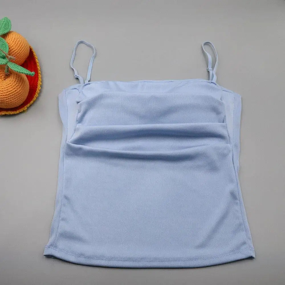 Women Casual Vest Beauty Back Camisole With Thin Straps Sexy Sleeveless Tank Tops Summer Female Bra Lingerie Tees Streetwear