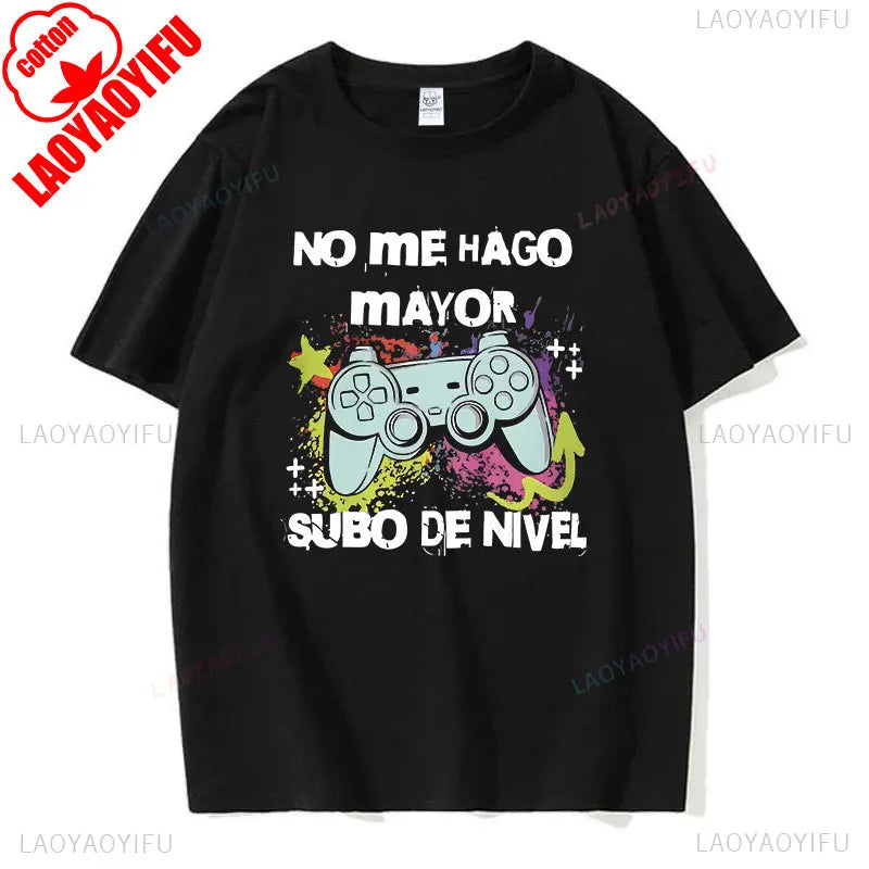 Funny I Don't Get Older I Up Printed T Shirt Retro Spanish Game Fans Geek Dad Gift Vintage T-shirt Fashion Cotton Man's Tee Tops