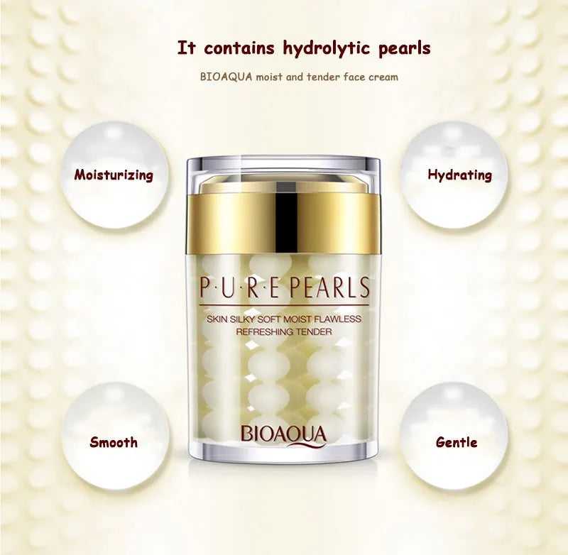BIOAQUA Pure Pearl Face Skin Care Sets Facial Cream Eye Cream Firming Anti Dark Circles Moisturizing Brightening skincare Set