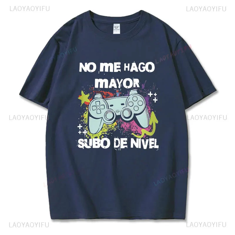 Funny I Don't Get Older I Up Printed T Shirt Retro Spanish Game Fans Geek Dad Gift Vintage T-shirt Fashion Cotton Man's Tee Tops