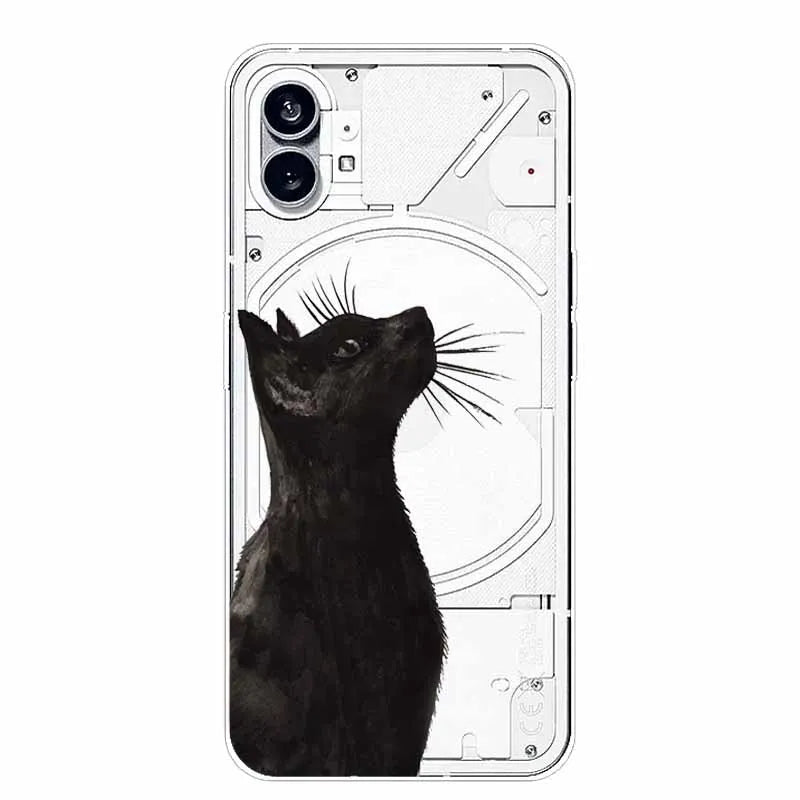 For Nothing Phone 1 2 Case Silicone Soft Cute Transparent Coque for Nothing Phone (2) TWO One Protective Funda Clear TPU Covers