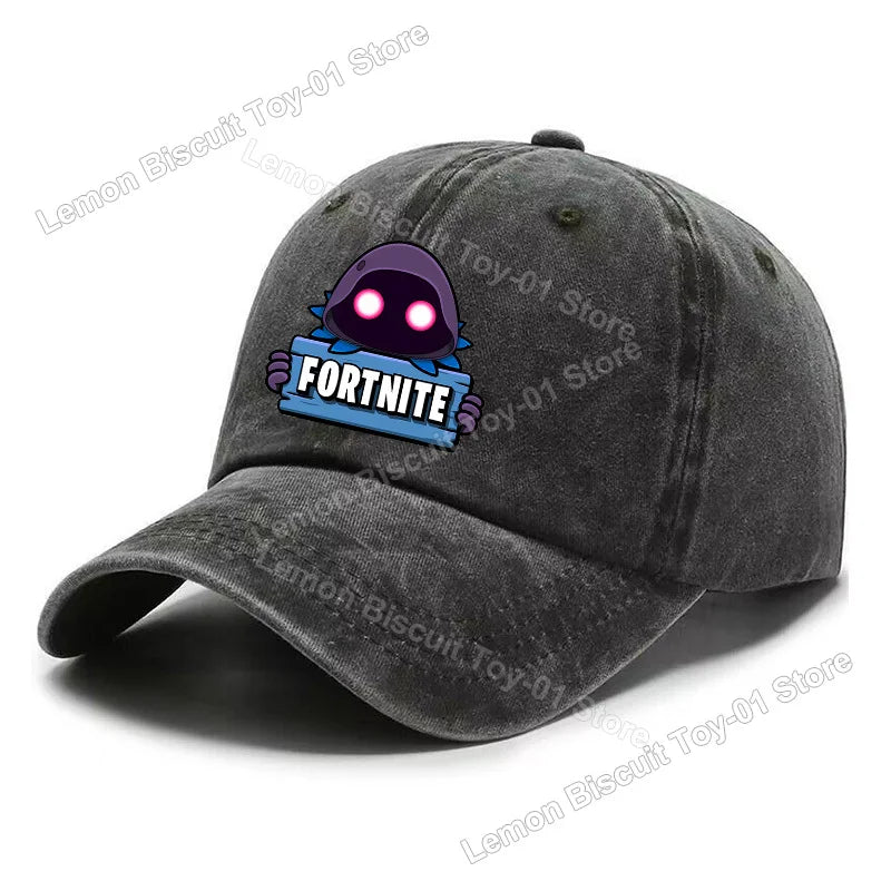 Fortnites Series Adult Baseball Cap Adjustable Hot Men Women Hat Washed Denim Retro Sun Visor Outdoor Sport Accessories Gifts