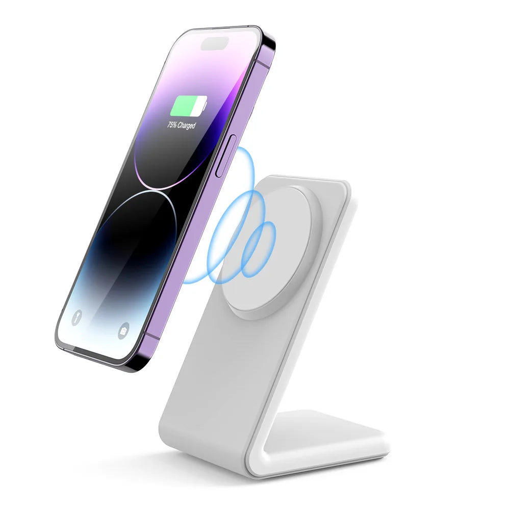 Wireless Charger for MagSafe,Minimalism Magnetic Dock Stand 15W Fast Charging for iPhone 16 15 14 13 12 Pro Max Mini Plus
