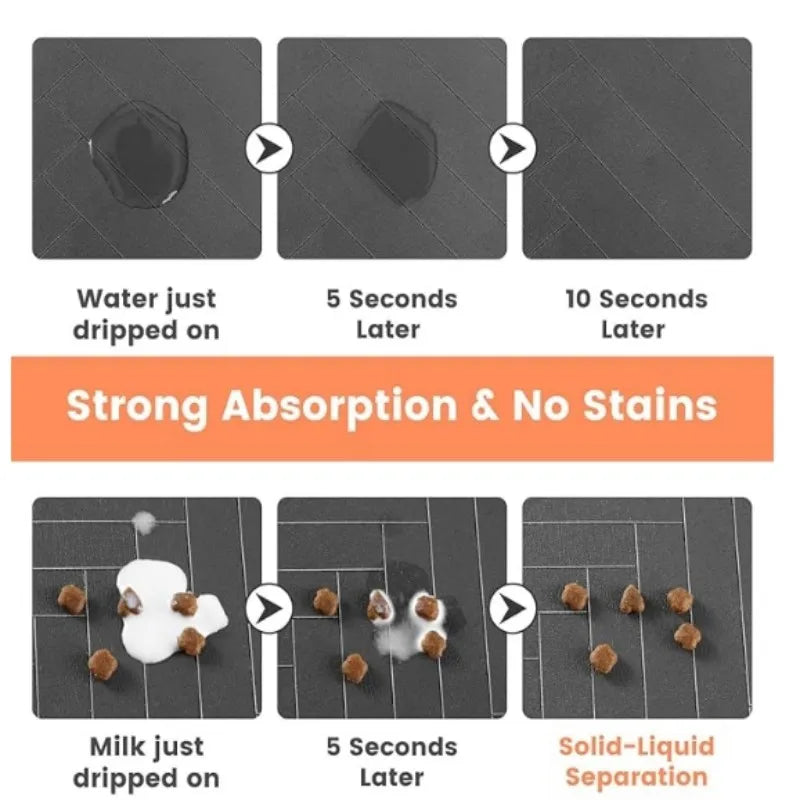 VIKAMA diatom mud pet dining area cat and dog placemat, water-absorbing, anti-slip feeding, splash-proof pad, pet supplies
