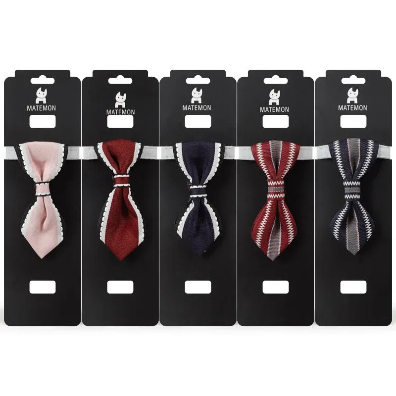 Pet Tie Adjustable Cat Dog Collars Small Medium Large Dogs With Bells Bow Tie Collar Dog Accessories Soft Oxford Puppy Collar