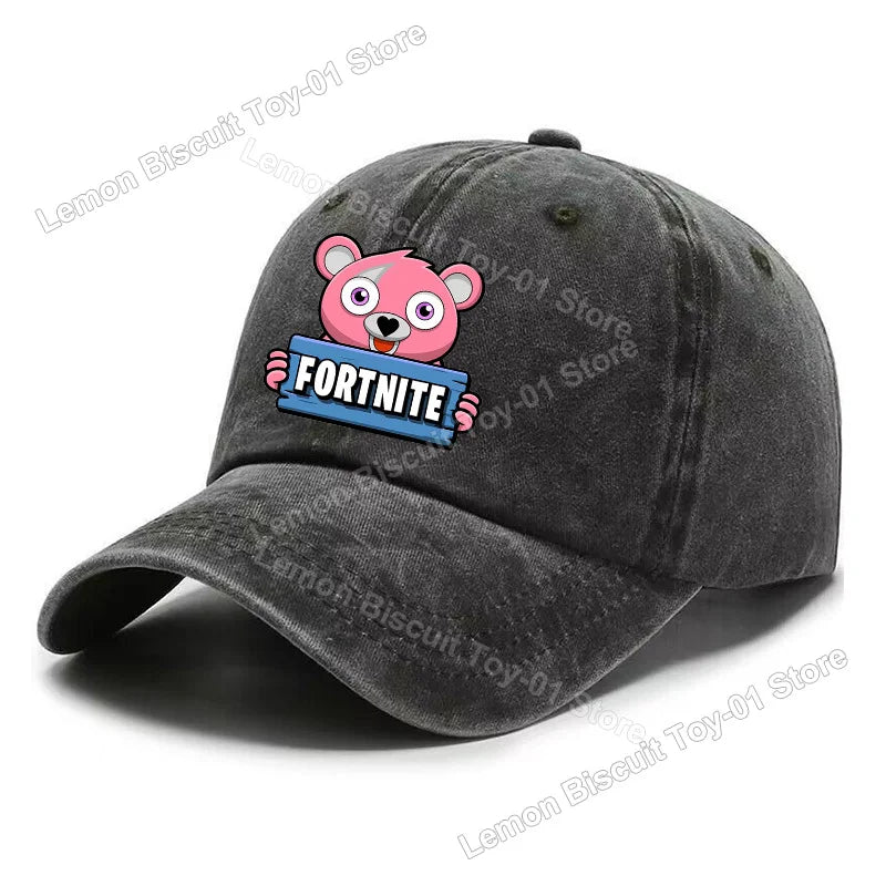 Fortnites Series Adult Baseball Cap Adjustable Hot Men Women Hat Washed Denim Retro Sun Visor Outdoor Sport Accessories Gifts