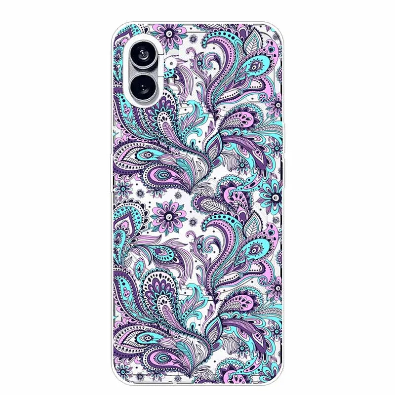 For Nothing Phone 1 2 Case Silicone Soft Cute Transparent Coque for Nothing Phone (2) TWO One Protective Funda Clear TPU Covers