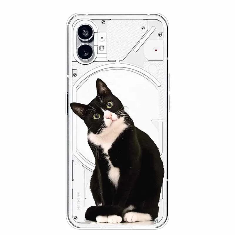 For Nothing Phone 1 2 Case Silicone Soft Cute Transparent Coque for Nothing Phone (2) TWO One Protective Funda Clear TPU Covers