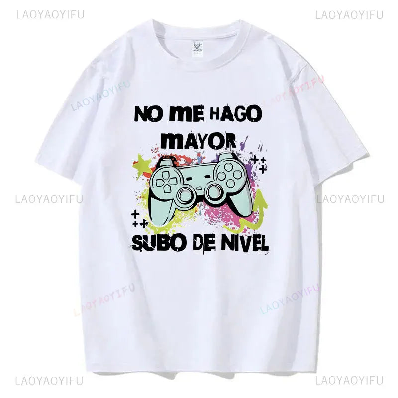 Funny I Don't Get Older I Up Printed T Shirt Retro Spanish Game Fans Geek Dad Gift Vintage T-shirt Fashion Cotton Man's Tee Tops