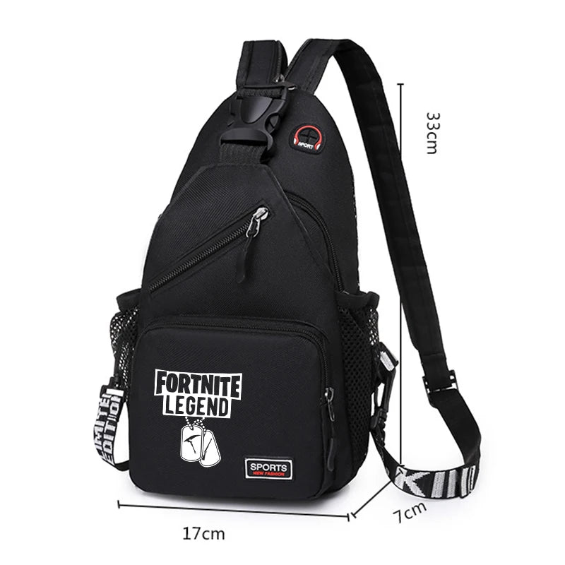 Fortnites Series Chest Bag Hot Game Student Shoulder Bag Multifunctional Fashion Women Man Small Backpack Funny Birthday Gifts