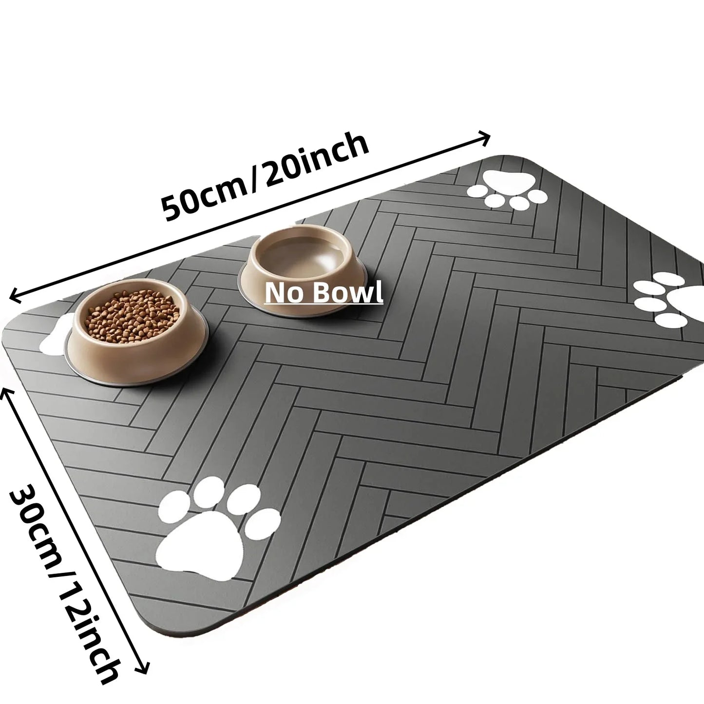 Pet Feeding Mat-Absorbent Pets Placemat for Food and Water Bowl, with Waterproof Rubber Backing, Quick Dry Water Mat for Dog Cat