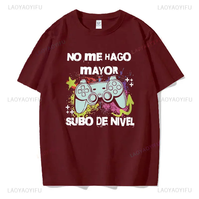 Funny I Don't Get Older I Up Printed T Shirt Retro Spanish Game Fans Geek Dad Gift Vintage T-shirt Fashion Cotton Man's Tee Tops