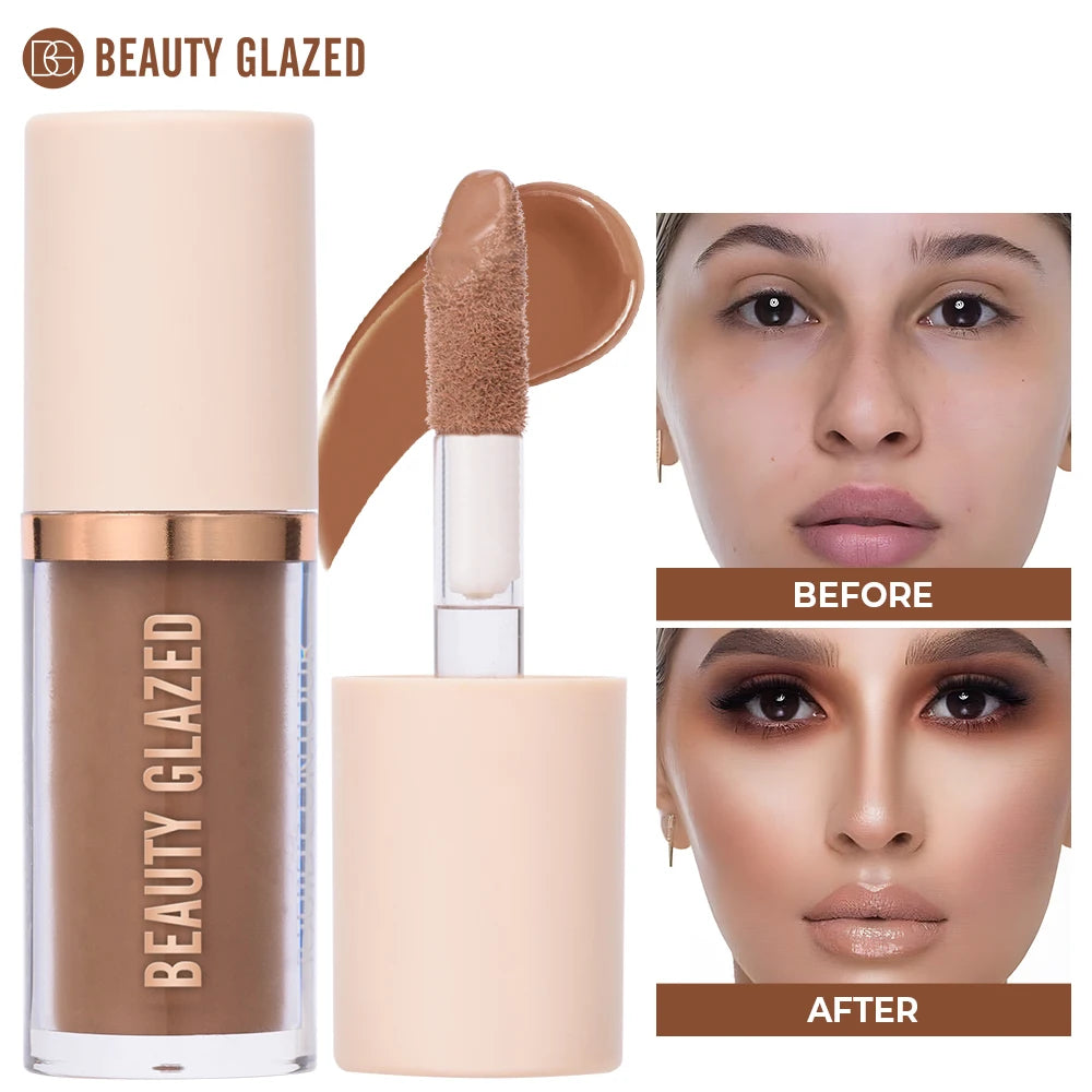 2025 Beauty Glazed 2 Color Liquid Contouring To Enhance The Facial Contour,Waterproof ,Matte,V-face Shaping Contour Face Makeup