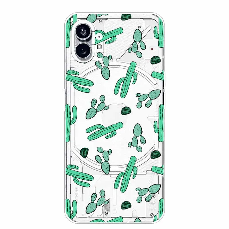 For Nothing Phone 1 2 Case Silicone Soft Cute Transparent Coque for Nothing Phone (2) TWO One Protective Funda Clear TPU Covers