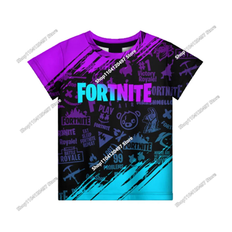Christmas Fortnite T-shirt Tees X Lord T Shirt Triggerfish Battle Royale Game Kids Men Women Harajuku Teen Clothes