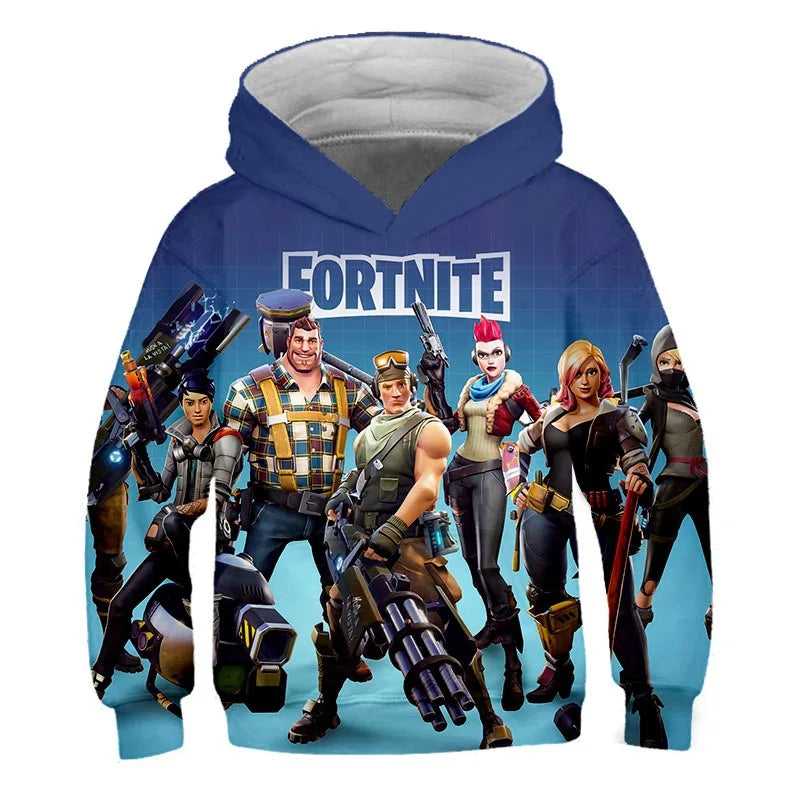 2024 New Fortnite 3D Printed Unisex Hoodie Casual Coat Game Peripheral Cosplay Children Clothing Gifts