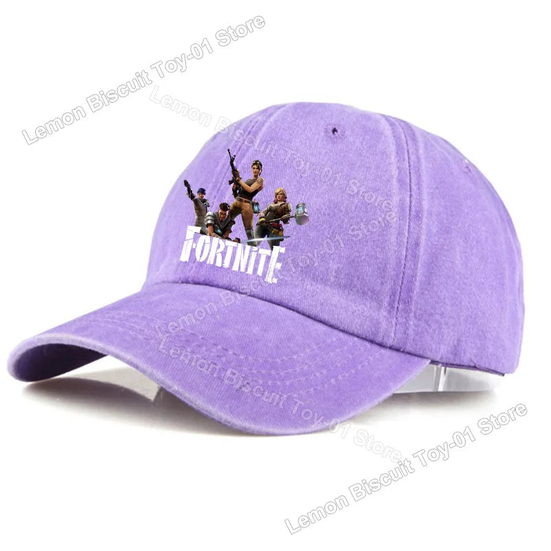 Fortnites Series Adult Baseball Cap Adjustable Hot Men Women Hat Washed Denim Retro Sun Visor Outdoor Sport Accessories Gifts