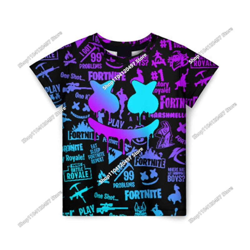 Christmas Fortnite T-shirt Tees X Lord T Shirt Triggerfish Battle Royale Game Kids Men Women Harajuku Teen Clothes