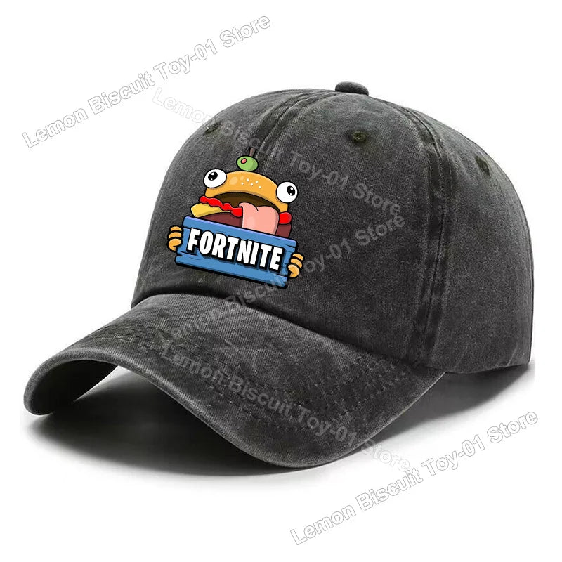 Fortnites Series Adult Baseball Cap Adjustable Hot Men Women Hat Washed Denim Retro Sun Visor Outdoor Sport Accessories Gifts