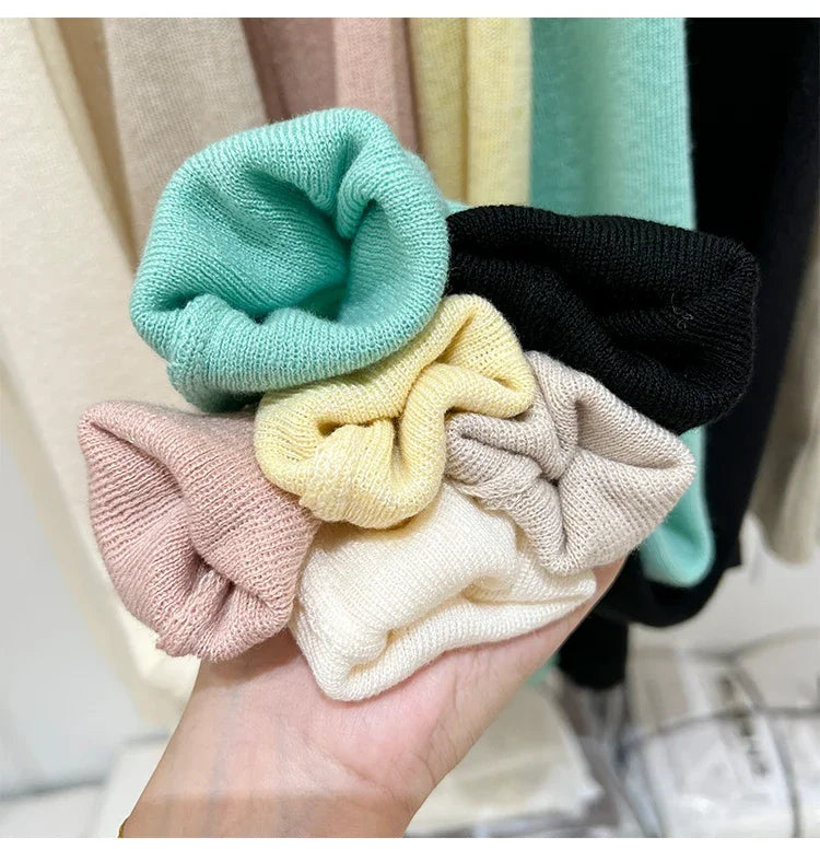 Lady Basic O-Neck Slim T-Shirt Women Solid Multi Color All-Match Trend Casual Top Screw Knit Long Sleeve Elastic Spring Office