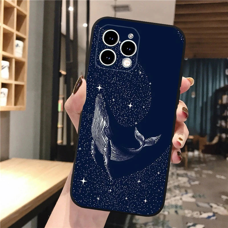 Whale Phone Case For iphone 16 15 14 Pro Max 16 15 14 13 12 Pro 15Plus iphone 11