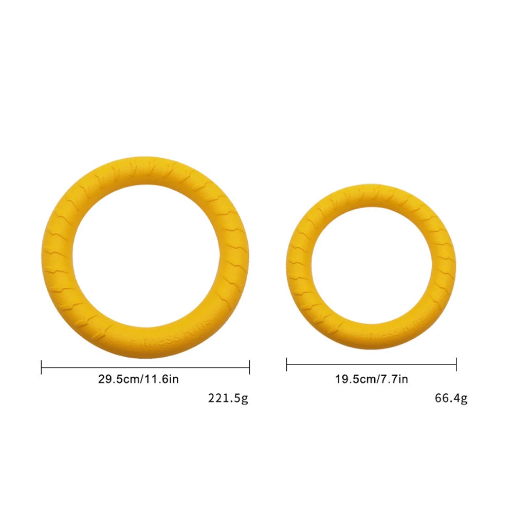Dog Ring Frisbeed Toys Pet Flying Disk Training Ring Puller Anti-Bite Floating Interactive Supplies Dog Aggressive Chewing Toys
