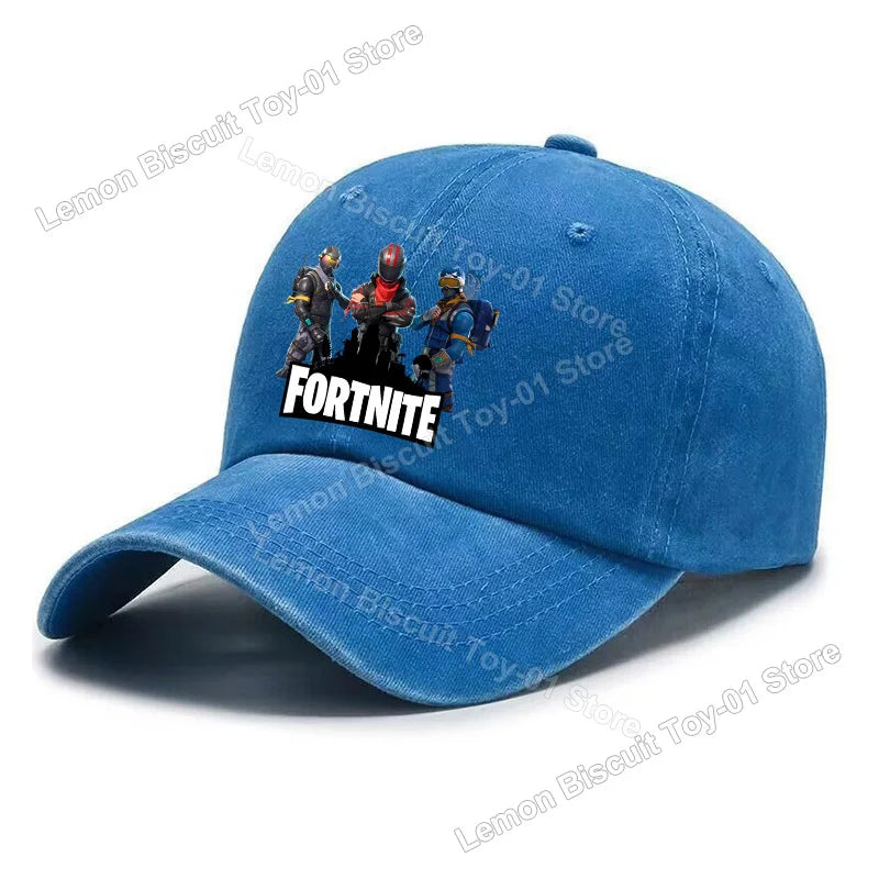 Fortnites Series Adult Baseball Cap Adjustable Hot Men Women Hat Washed Denim Retro Sun Visor Outdoor Sport Accessories Gifts
