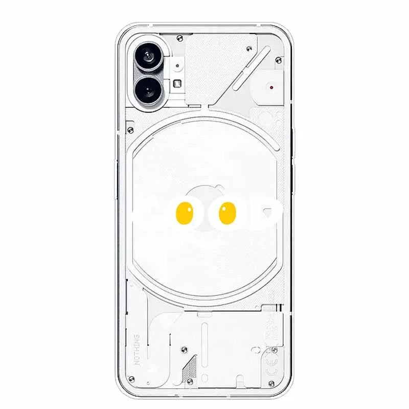 For Nothing Phone 1 2 Case Silicone Soft Cute Transparent Coque for Nothing Phone (2) TWO One Protective Funda Clear TPU Covers