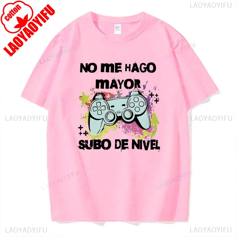 Funny I Don't Get Older I Up Printed T Shirt Retro Spanish Game Fans Geek Dad Gift Vintage T-shirt Fashion Cotton Man's Tee Tops