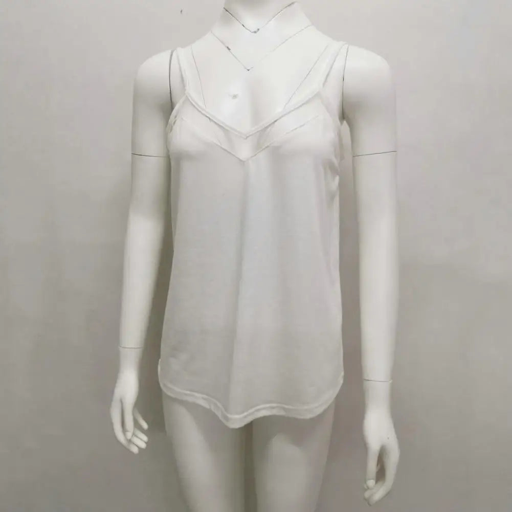 Chic Loose Tank Top Sleeveless Daily Wear Moisture Wicking Base Layer Women Vest