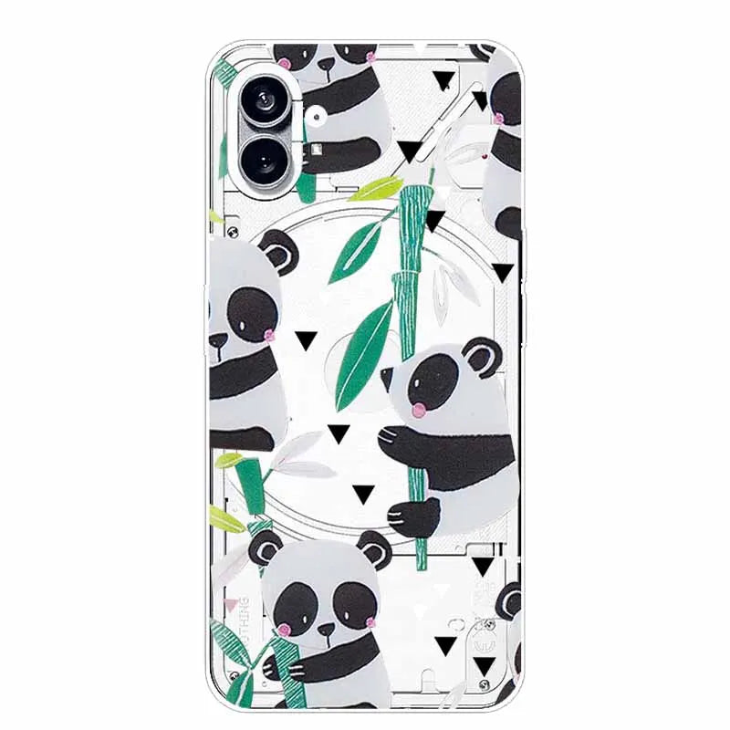 For Nothing Phone 1 2 Case Silicone Soft Cute Transparent Coque for Nothing Phone (2) TWO One Protective Funda Clear TPU Covers