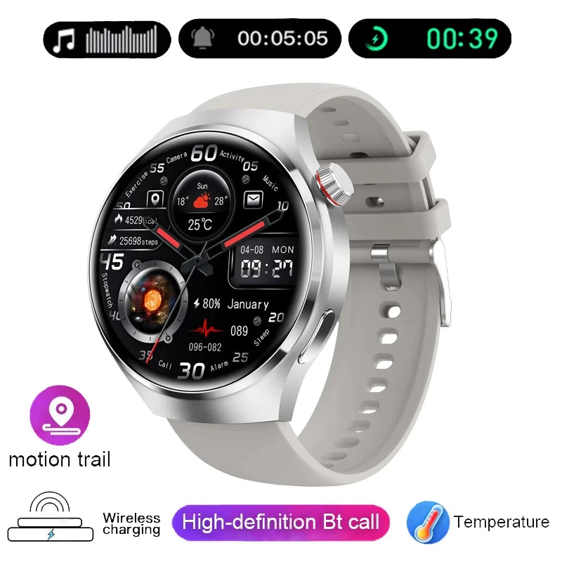 2024 New For Android Smart Watch Men's GT4 Pro 466 * 466 HD screen Bluetooth call IP68 Waterproof Sports Heart rate Smart Watch