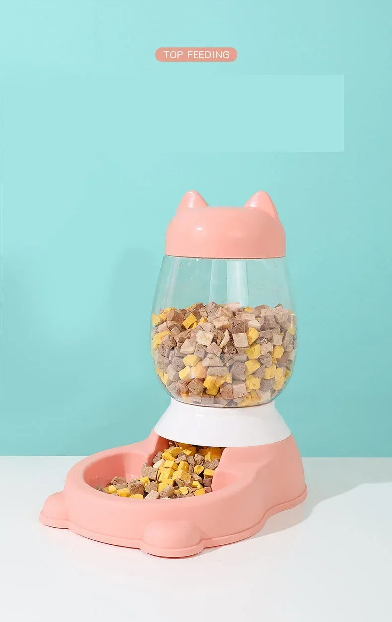 Dog Food Water Bowl Automatic Feeder Dispenser for Cat Dog Bulldog Large Capacity Pet Drinking Bowl Cat Supplies