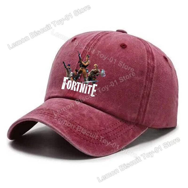 Fortnites Series Adult Baseball Cap Adjustable Hot Men Women Hat Washed Denim Retro Sun Visor Outdoor Sport Accessories Gifts