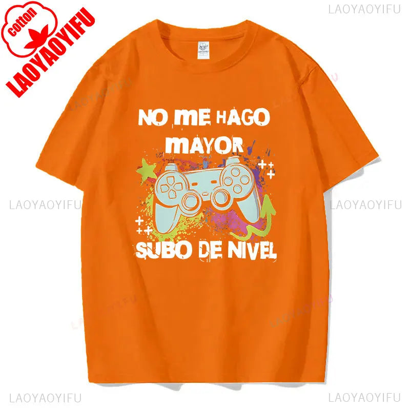 Funny I Don't Get Older I Up Printed T Shirt Retro Spanish Game Fans Geek Dad Gift Vintage T-shirt Fashion Cotton Man's Tee Tops