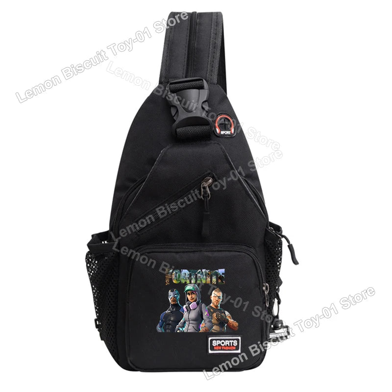 Fortnites Series Chest Bag Hot Game Student Shoulder Bag Multifunctional Fashion Women Man Small Backpack Funny Birthday Gifts