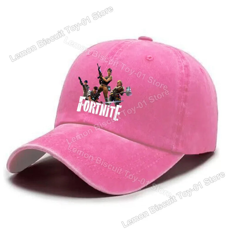 Fortnites Series Adult Baseball Cap Adjustable Hot Men Women Hat Washed Denim Retro Sun Visor Outdoor Sport Accessories Gifts