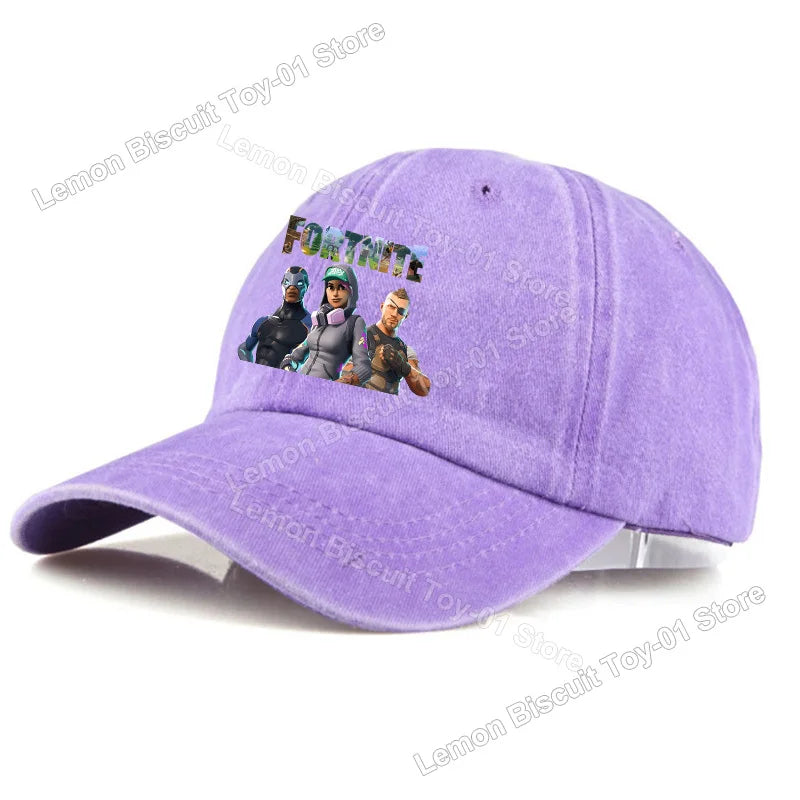 Fortnites Series Adult Baseball Cap Adjustable Hot Men Women Hat Washed Denim Retro Sun Visor Outdoor Sport Accessories Gifts