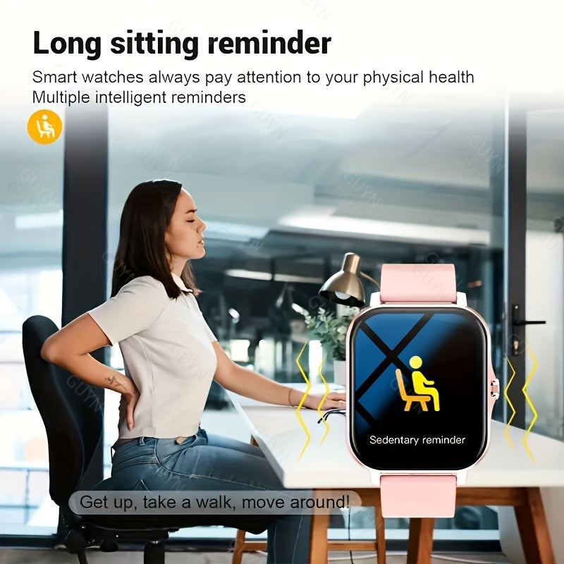 Smart Watch With Wireless Calling/Dialing, Multiple Sports Modes, Fitness Tracker, Customizable Wallpaper, Compatible With IPhone/Android, Sporty Smartwatch With Health Monitoring