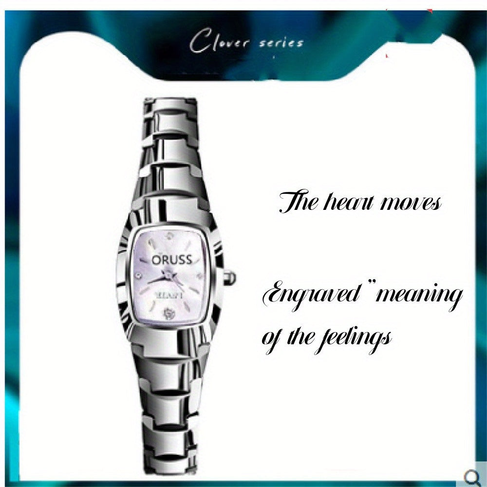 Simple, Exquisite, Small And Personalized Women's Watch High-end Fashion All-match Waterproof Luminous Steel Belt Trendy Square Gentle And Cute Student Female Watch