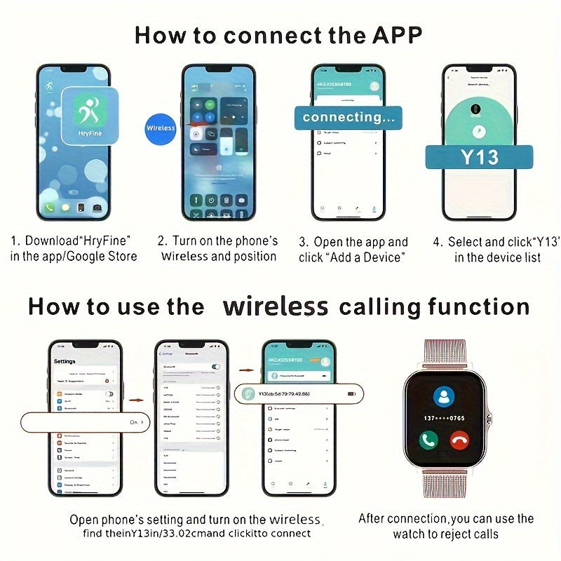 Smartwatch, Men's/Women's Watch, Call & Message Alerts, Large Screen Display, Multi-Sport Modes for Fitness Activities