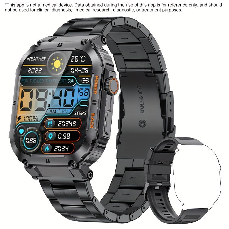 Smart Watch for Men: Wireless Calls, Music, Fitness Tracking, Sleep Monitoring, Multi-Sport Modes for King's Day