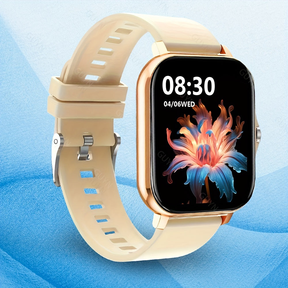 Smart Watch With Wireless Calling/Dialing, Multiple Sports Modes, Fitness Tracker, Customizable Wallpaper, Compatible With IPhone/Android, Sporty Smartwatch With Health Monitoring