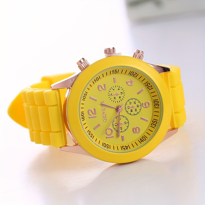 Fashion Silicone Colorful Casual Watch, Ideal choice for Gifts