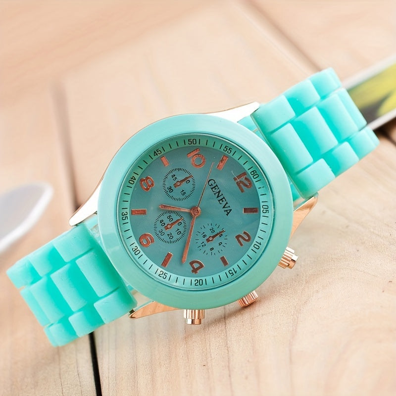 Fashion Silicone Colorful Casual Watch, Ideal choice for Gifts