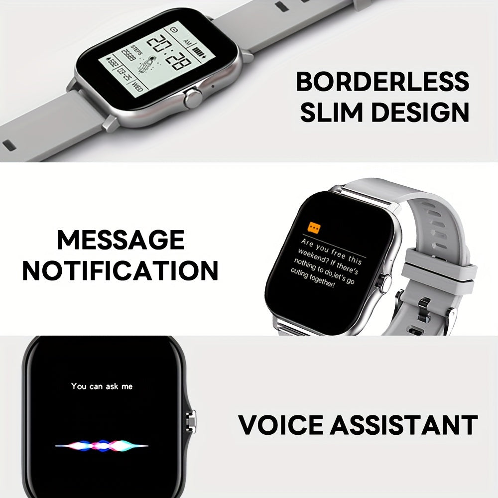 NEW Smart Watch 1.44"Inch Wireless Calling/Receiving Multiple Sports Modes Sedentary Reminder Weather Forecast Message Notification Borderlessslim Design Multi-SportMode For Android & For IPhones For Men&Women AS A Gift